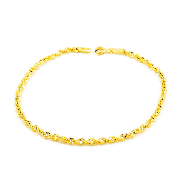 Pulsera Mujer Oro Amarillo 18K Salomonico Brillo 19 cm
