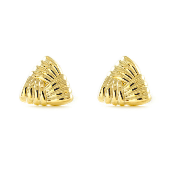 Pendientes Mujer oro Amarillo 9K Triangulo Brillo