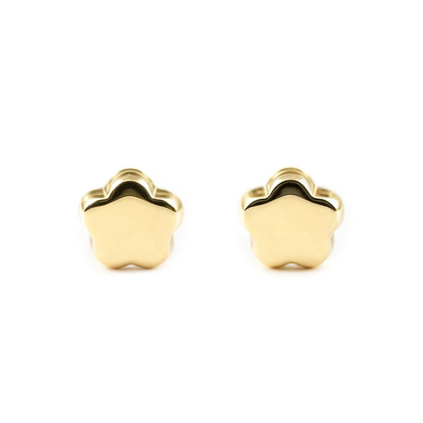 Orecchini Per Bambina/neonata Monde Petit T1729P | Oro Giallo 9 Kt (375), Forma Margherita A 7 Petali | Gioiello Delicato E Sicuro
