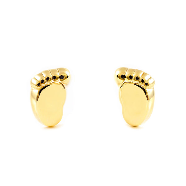 Pendientes Bebe-Niña Oro Amarillo 9K Pie Brillo
