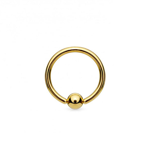 Yellow Gold 9K Barbell Ball Piercing 4 mm Shine