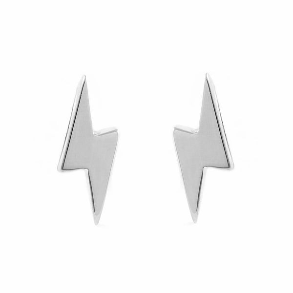 Pendientes Mujer-Niña Oro Blanco 9K Rayo Brillo