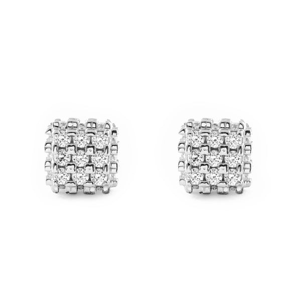 9ct White Gold Cubic Zirconias Earrings shine