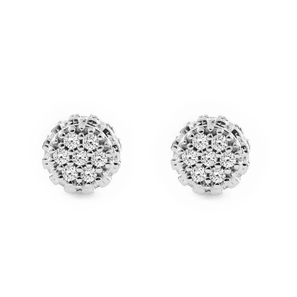 9ct White Gold Cubic Zirconias Earrings shine