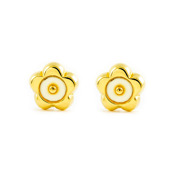 Pendientes Niña Oro Amarillo 9K Nacar For Brillo