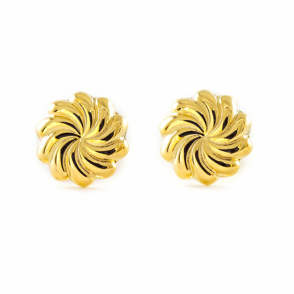 Pendientes Mujer oro Amarillo 9K Redondo Brillo