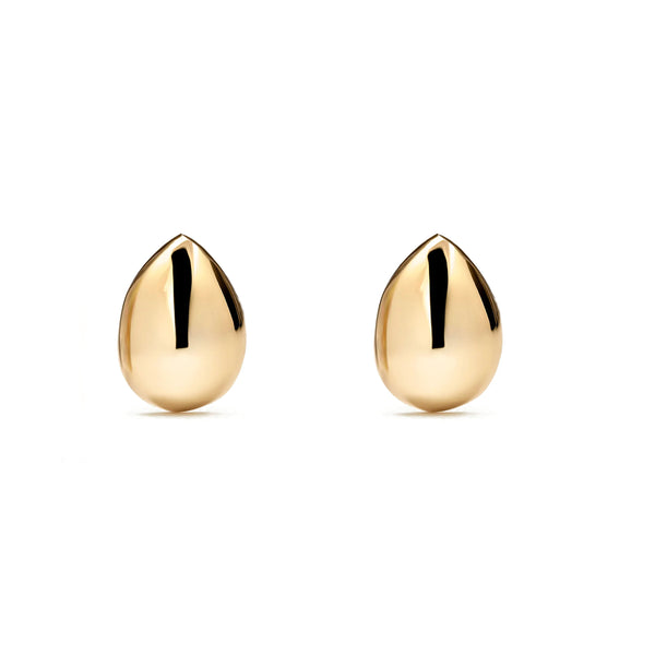 9ct Yellow Gold Smooth Teardrop Shine Women's Girls Earrings