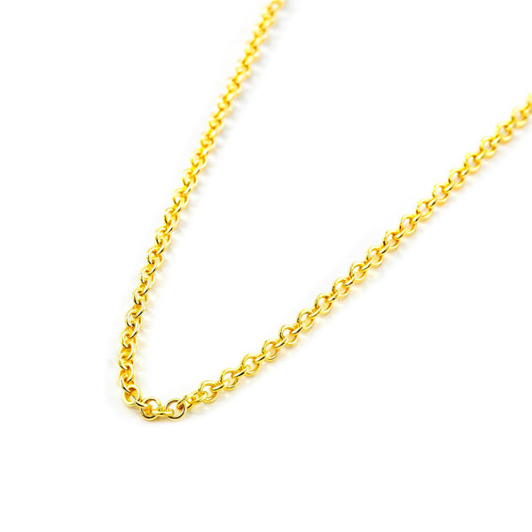 18ct Yellow Gold Rolo Chain 1st Type Length 45 cm Thickness 1 mm