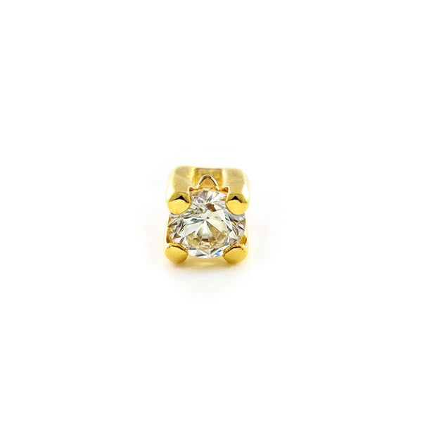 Piercing Oro Amarillo 9K Cartilago Garra Circonita Brillo