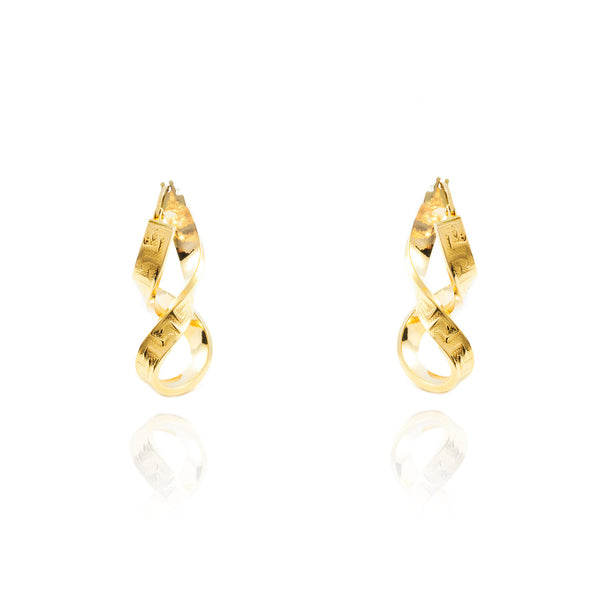 18ct Yellow Gold Greece Eight Hoops Earrings 25x4 mm