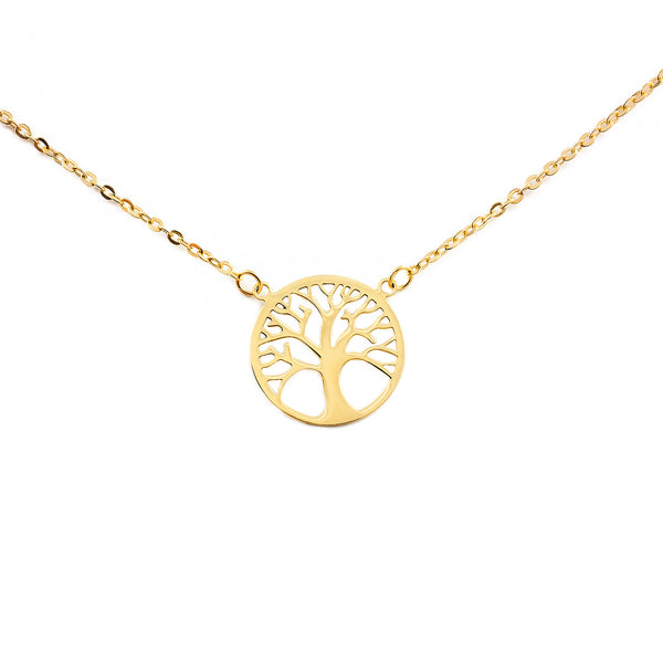 18ct Yellow Gold Tree of Life Necklace 45 cm