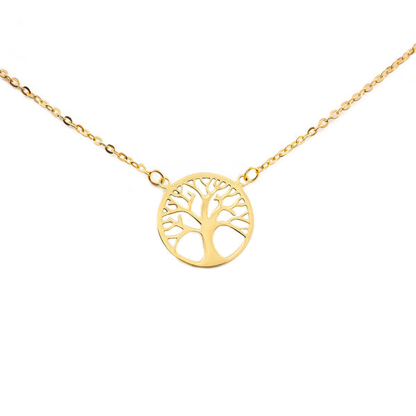 18ct Yellow Gold Tree of Life Necklace 45 cm - Main Image