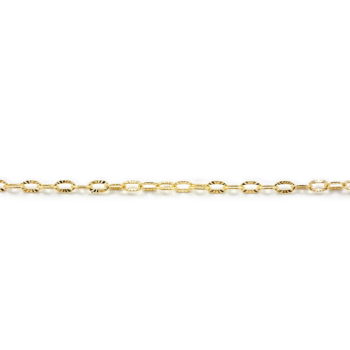 Cadena Oro Amarillo eslabon Diamantado