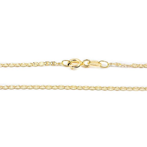 18ct Yellow Gold Shiny Chain necklace thick 1.5 mm