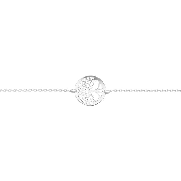 925 Sterling Silver Tree of Life bracelet shine