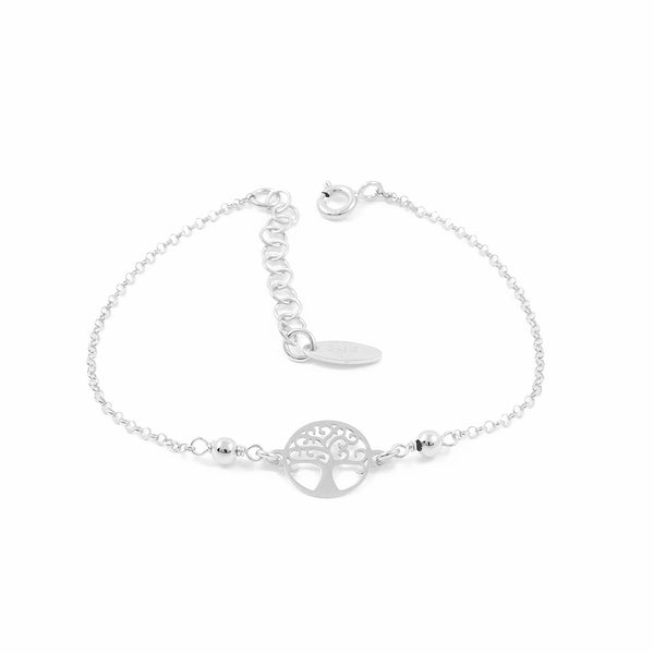 925 Sterling Silver Tree of Life bracelet shine