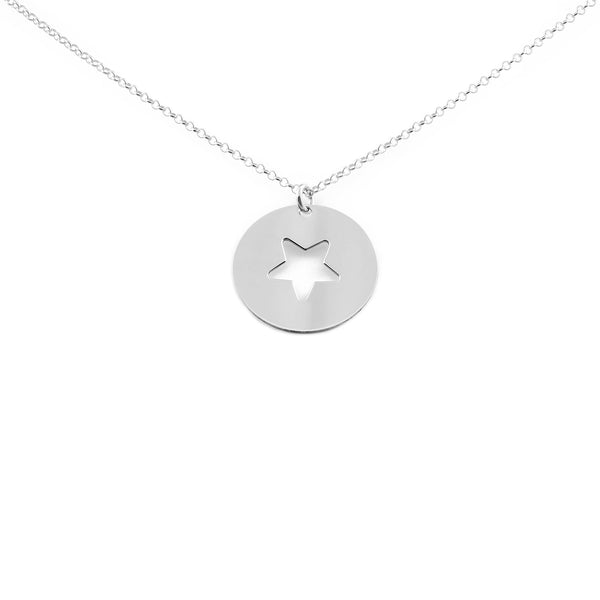 925 Sterling Silver Star Necklace Shine