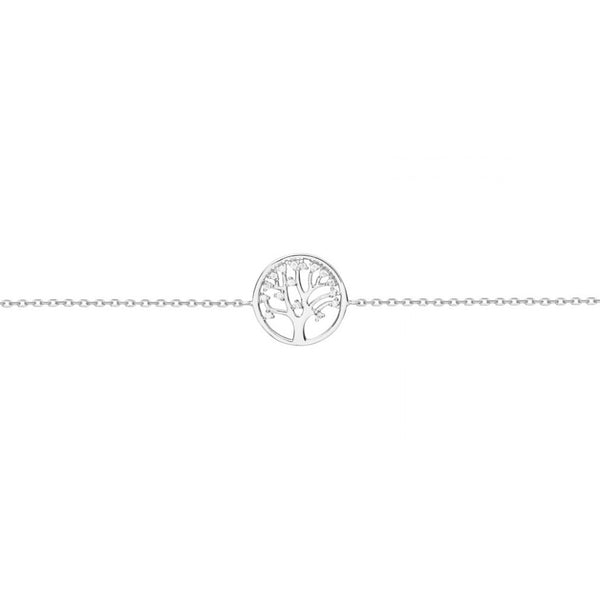 925 Sterling Silver Tree of Life Cubic Zirconia bracelet shine