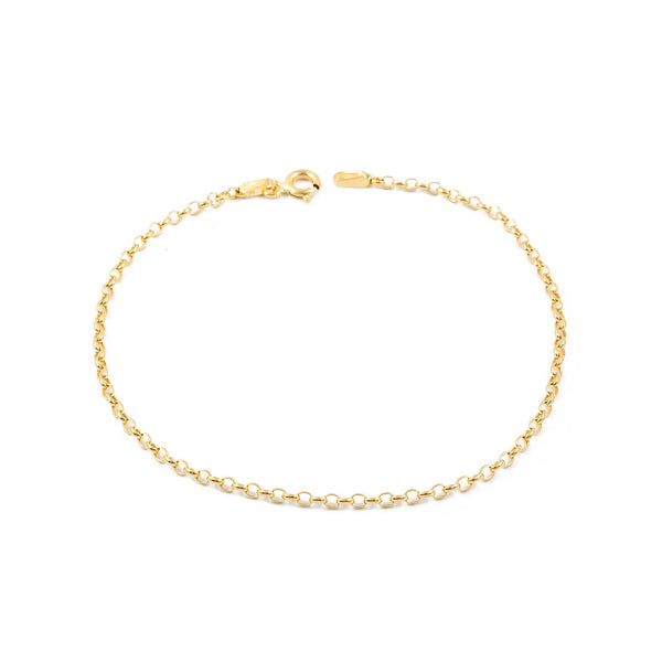  18ct Yellow Gold Women's Bracelet (2 mm) Shine 18 cm