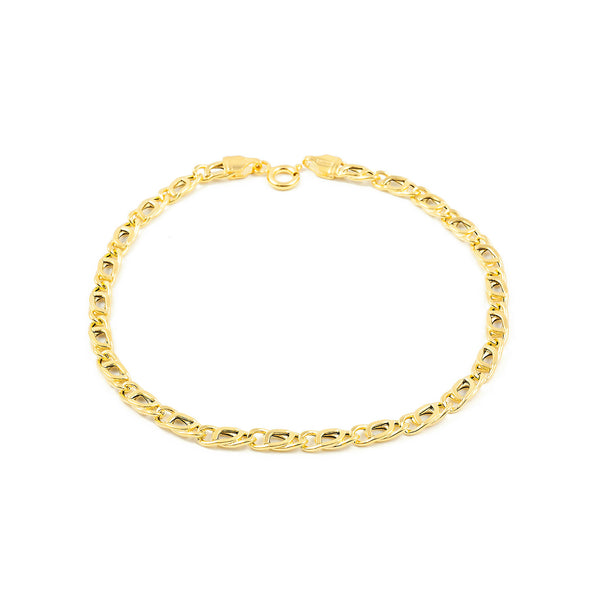 18ct Yellow Gold Women's Bracelet Shine 19 cm