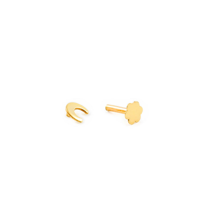 Piercing Oro cartilago luna 4 mm (9kts)
