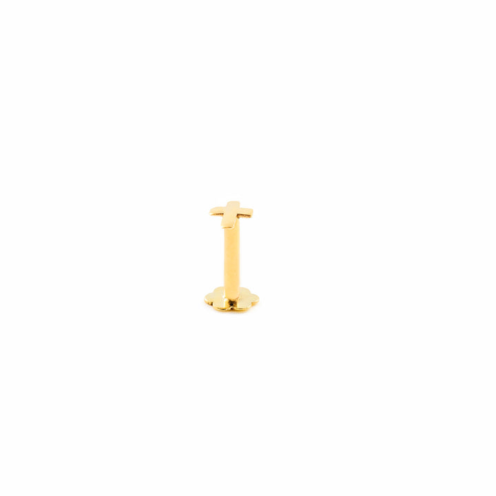 Piercing Oro cartilago cruz 4 mm (9kts)