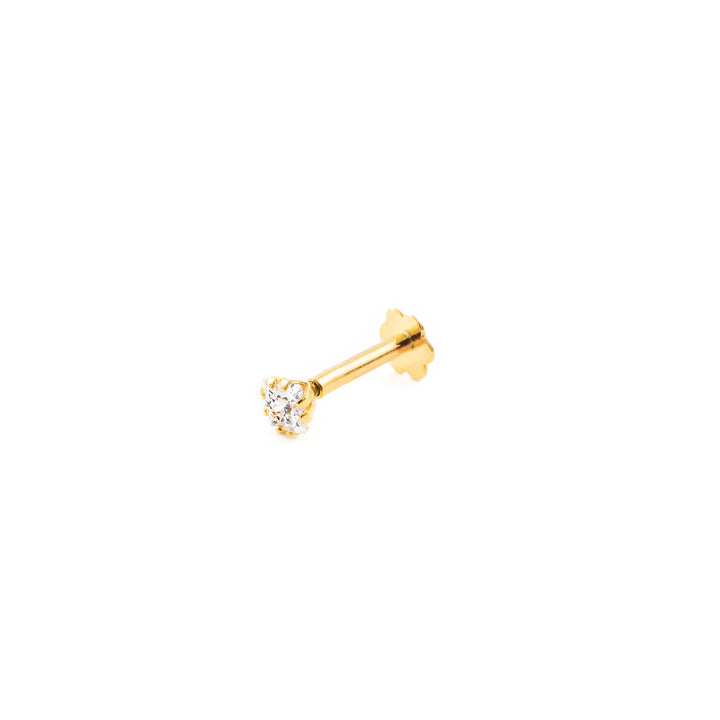 Piercing Oro cartilago carre 2,5 mm (9kts)