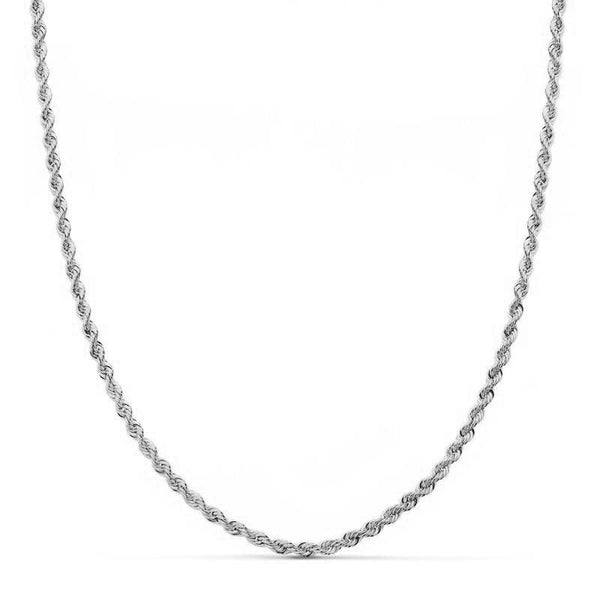 18ct White Gold Salomonic Chain necklace thick 1.8 mm