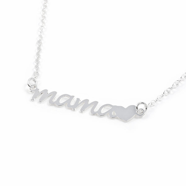 925 Sterling Silver Heart Mama Necklace Shine