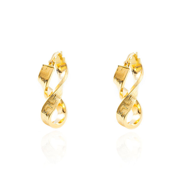 18ct Yellow Gold Greece Eight Hoops Earrings 20x4 mm