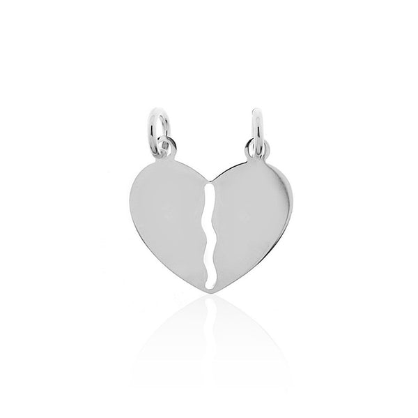 925 Sterling Silver Heart Pendant shine