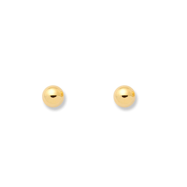 9ct Yellow Gold Ball 5 mm Earrings shine