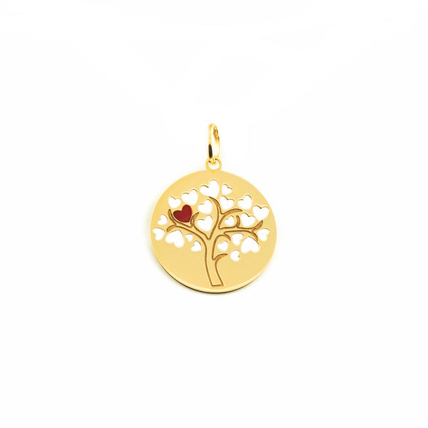 9ct Yellow Gold Tree of Life pendant shine