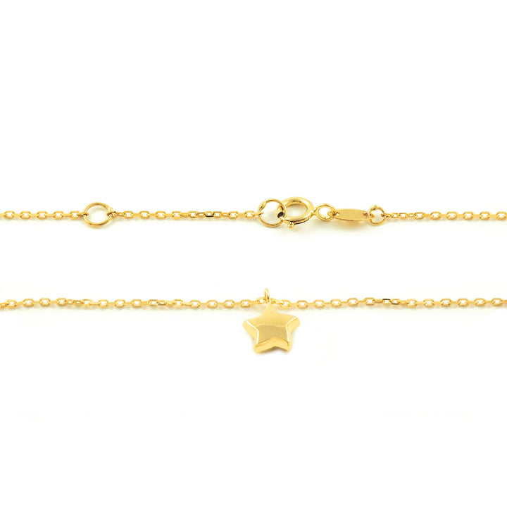 Collar oro doble estrellas (9Kts)