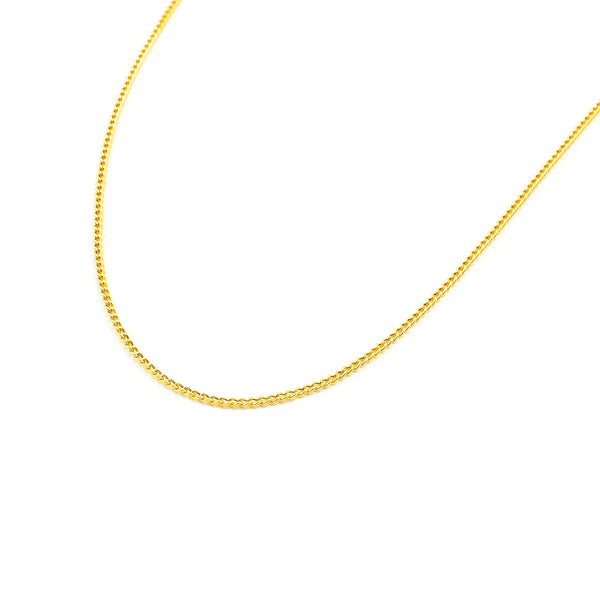 18ct Yellow Gold Chain necklace thick 1 mm
