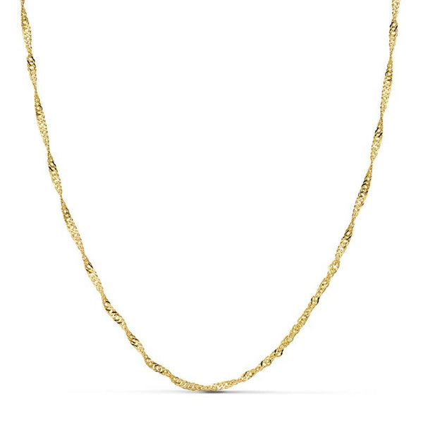18ct Yellow Gold Singapore Chain necklace thick 2 mm