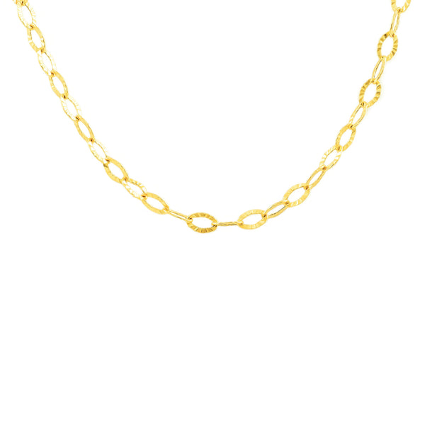 18ct Yellow Gold Fantasy Chain necklace thick 3 mm