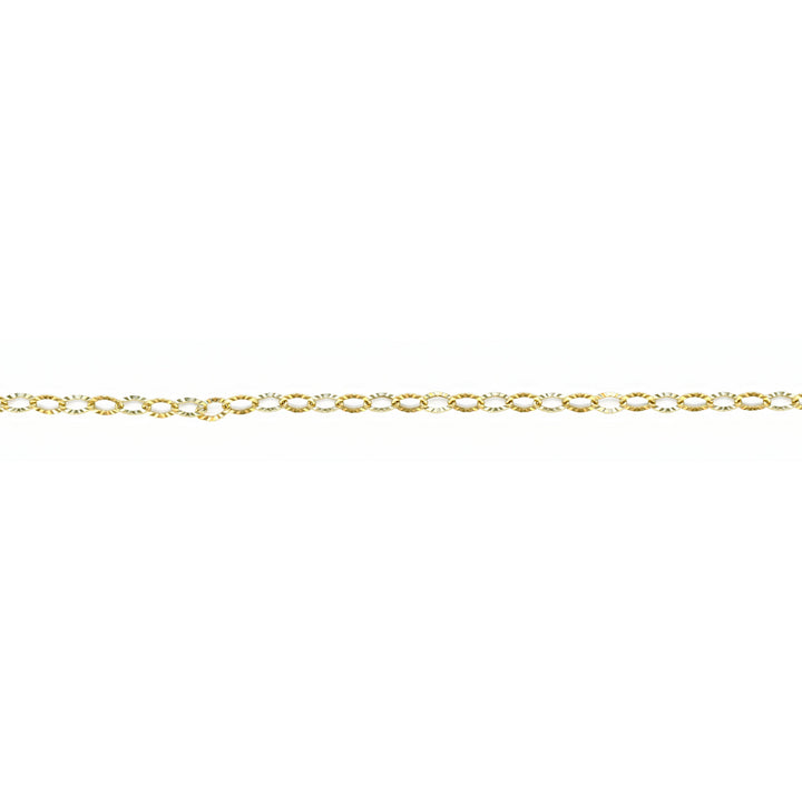 Cadena oro amarillo hueca fantasía (40 cm)