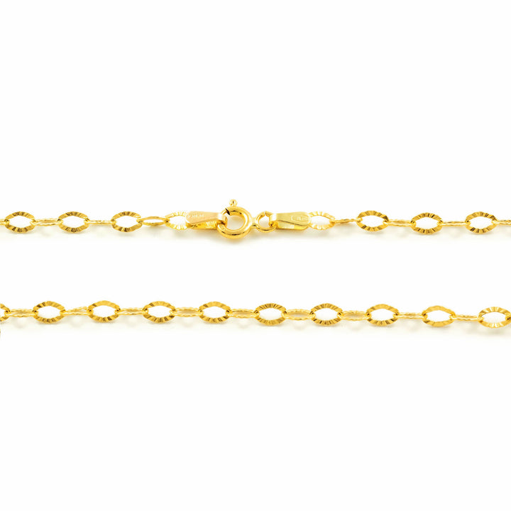 Cadena oro Amarillo hueca fantasía (50 cm)