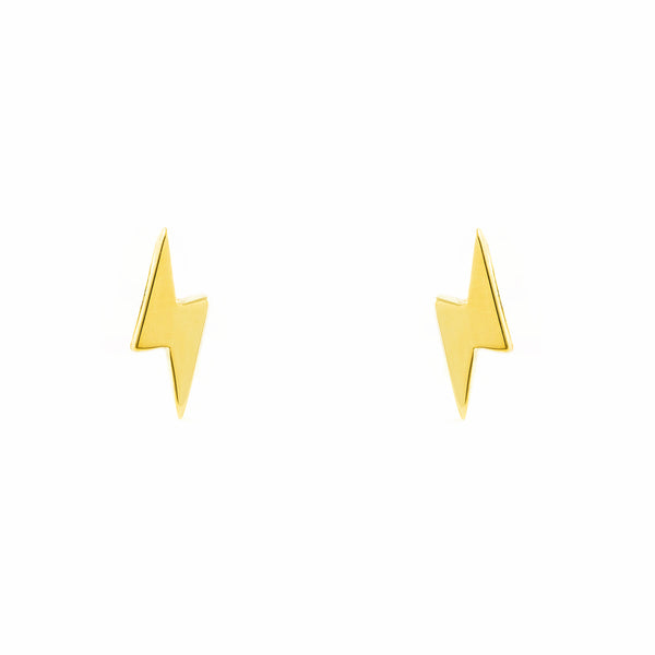 9ct Yellow Gold Lightning Earrings shine