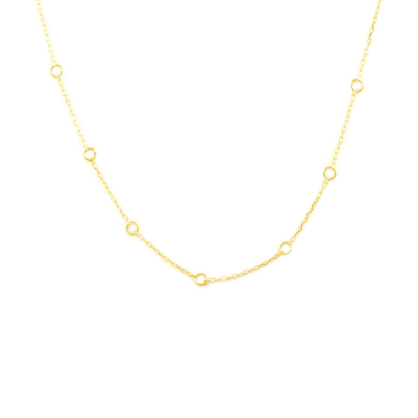 18ct Yellow Gold Forced Chain necklace thick 0.5 mm