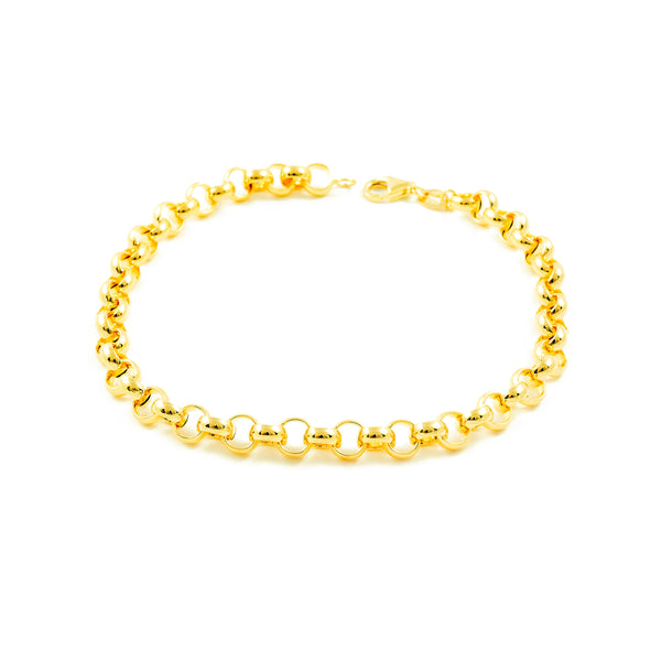  18ct Yellow Gold Women's Bracelet (6.5mm) Shine 20cm