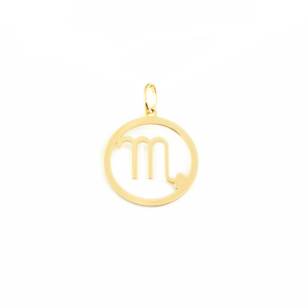 9ct Yellow Gold Scorpio Horoscope pendant shine