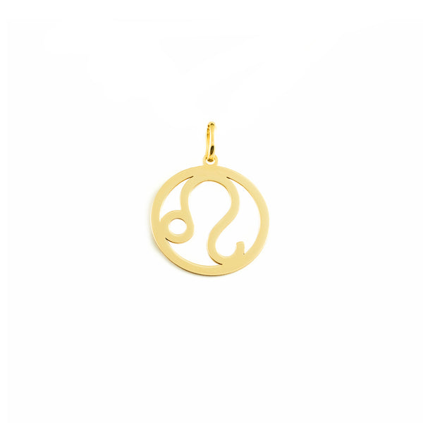 9ct Yellow Gold Leo Horoscope pendant shine