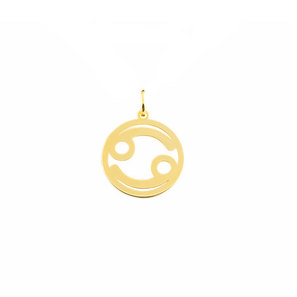 9ct Yellow Gold Cancer Horoscope pendant shine