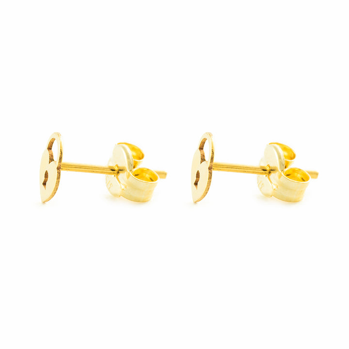 Pendientes Niña Oro Amarillo candado Liso