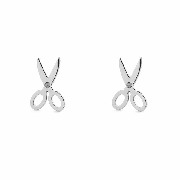 925 Sterling Silver Scissors shine earrings