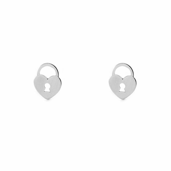 925 Sterling Silver Lock shine earrings