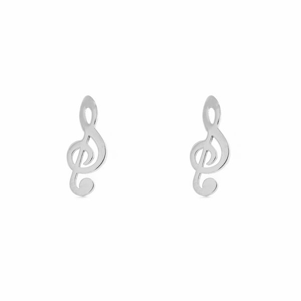 Pendientes Plata de Ley Musica Brillo