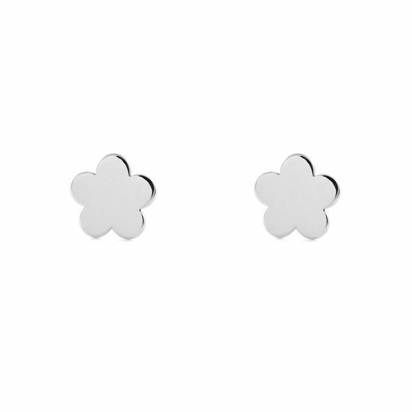 925 Sterling Silver Flower shine earrings